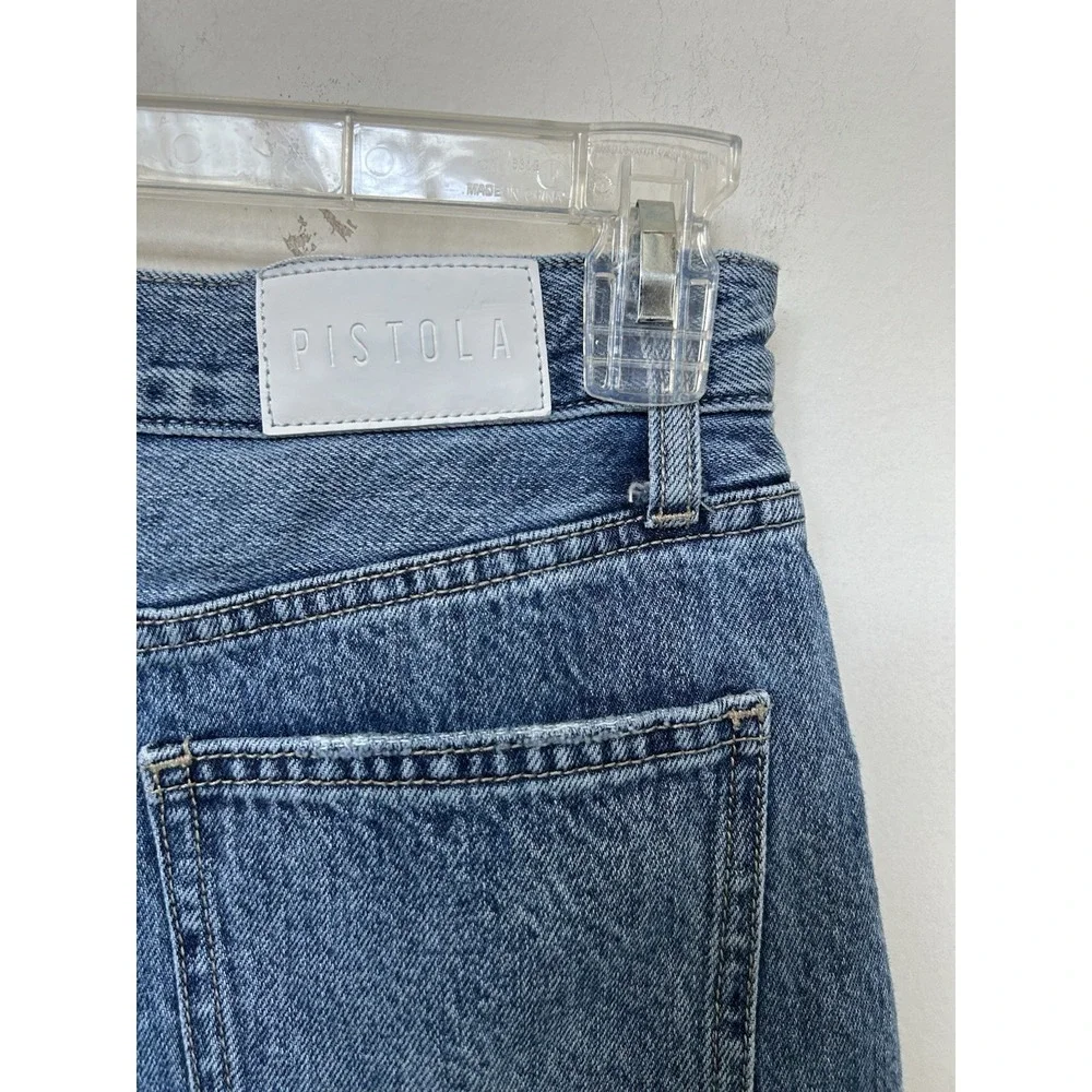 Pistola Wes High Rise Barrel Tapered Jeans Size 25 Light Wash Style P00016820RL - Picture 5 of 7
